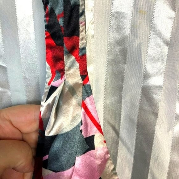 Satiny maxi dress red woman's size 6-8 Red, grey & black - Picture 8 of 12